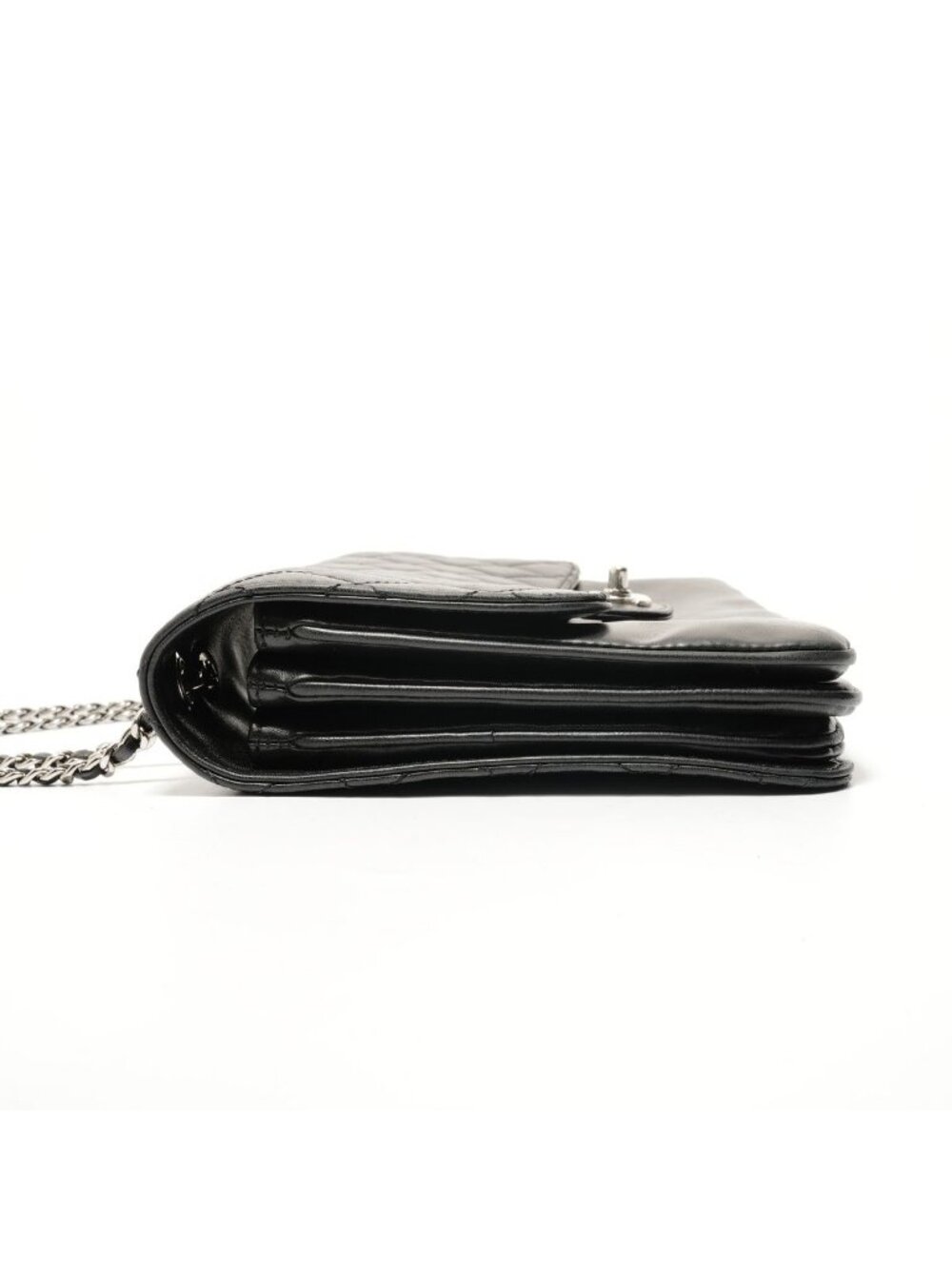 Chanel Shoulder Bag Lambskin Quilted Silver - Picture 3 of 10
